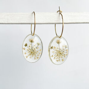 kolczyki - jasne kwiaty w lewitującej kropli