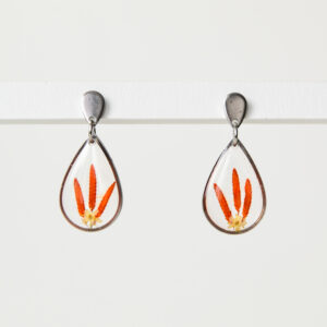 kolczyki z ognistymi źdźbłami