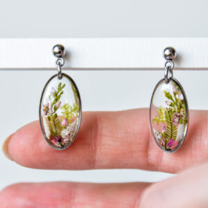 kolczyki - pod lśniącą taflą wody (kolekcja Przepływ z muszelkami)