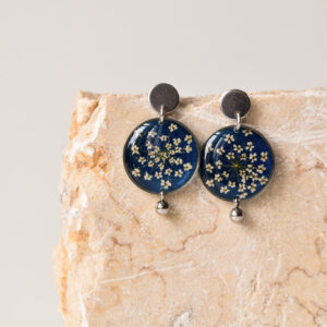 kolczyki - oczko pod kwitnącą wiśnią (kolekcja Przepływ)