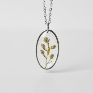 naszyjnik - owal z gałązką