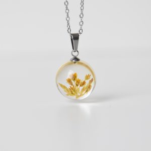 naszyjnik - cukiereczek z żółtą łąką