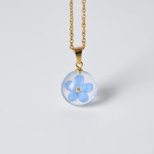 naszyjnik-cukiereczek z niezapominajką (większy)